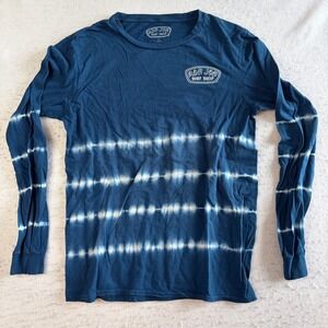 Ron Jon Surf Shop Long Sleeve Shirt Mens Large Blue‎ Tie Dye Graphic Tee